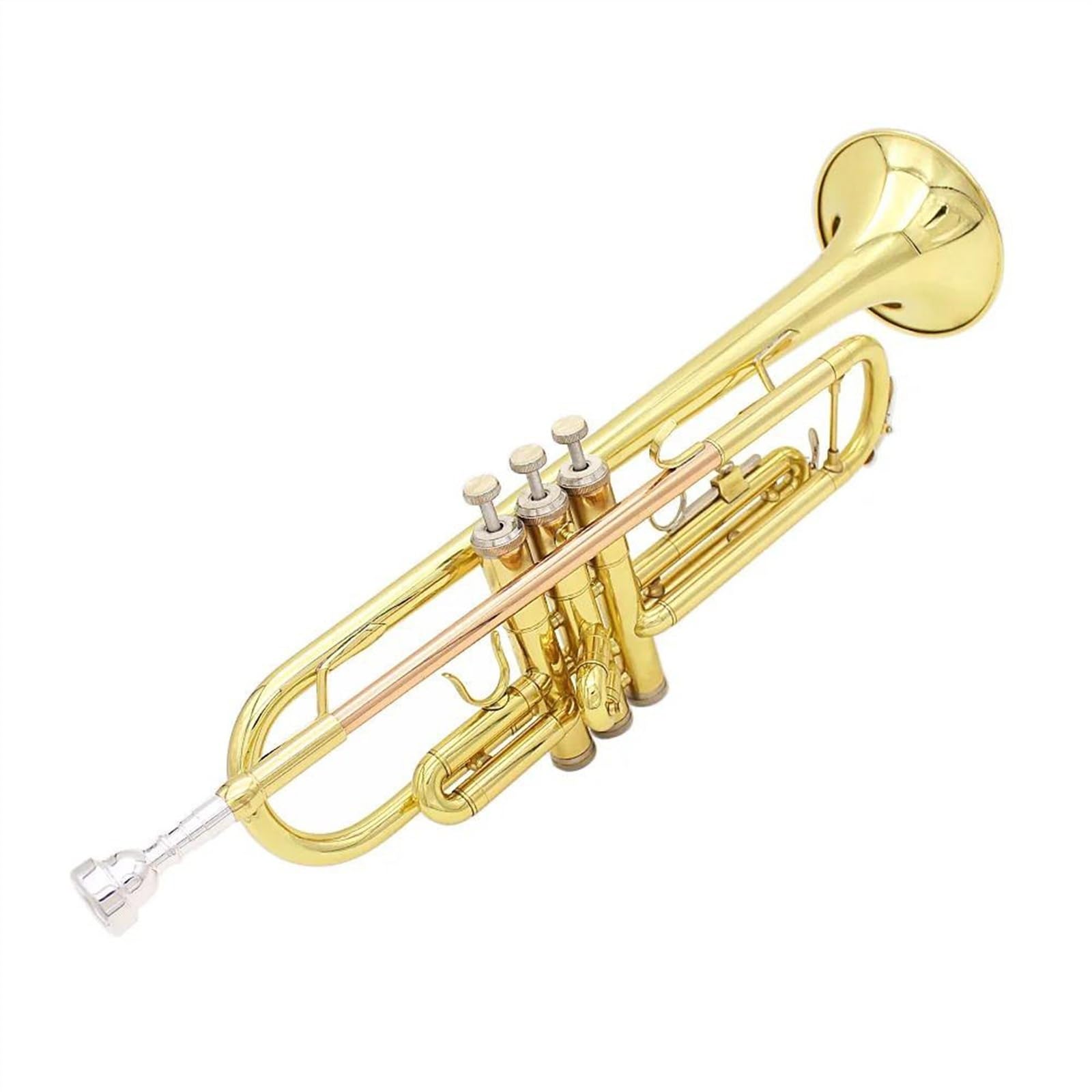 Trąbki Profesjonalna Muzyczna Trąbka Bb B Flat Brass MateriałRękawiczki Do Instrumentów Etui Na Pasek(Phosphatecopper)