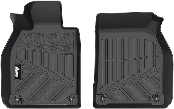 IKON MOTORSPORTS 3D TPE Floor Mats, Compatible with 2014-2016 Porsche 981 Cayman/2013-2016 981 Boxster/2017-2025 718 Cayman/718 Boxster/718 Spyder, All Weather Floor Liners, Front & 2nd Row Set, Black