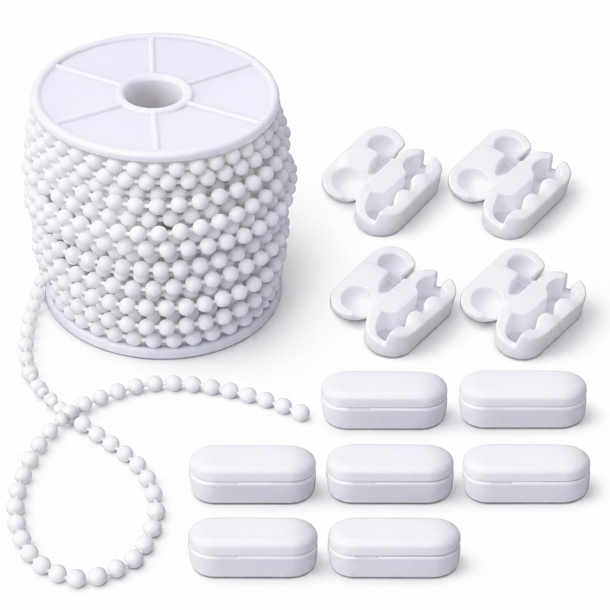 First Blinds White Roller Blind And Roman Shade Blind Beaded Chain Cord Plastic Roller Blind Chain 4.5Mm (5)