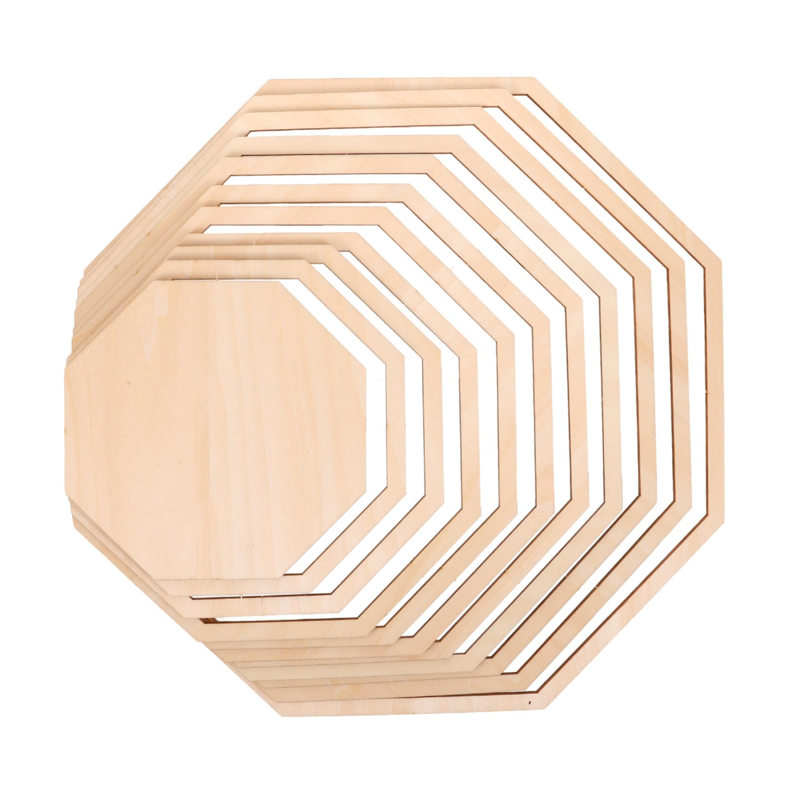 HOMSFOU 1 Set Strumenti per Ceramica Ottagonali Legno Molds Geometrici per Fai da Te Utensili per Taglio e Guida per Modellazione