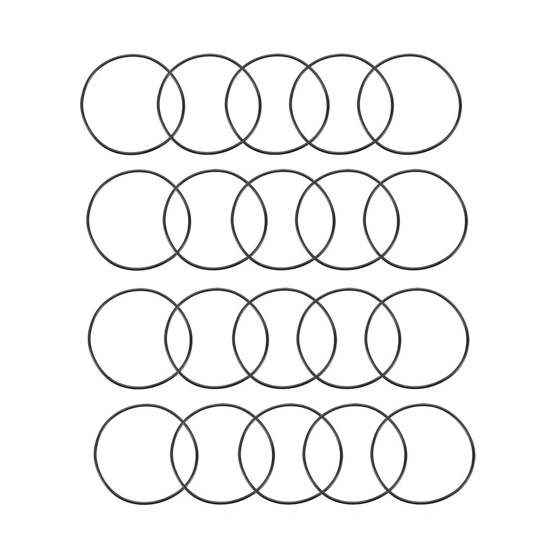 Sellify 20 Pcs 53mm x 1.5mm Rubber O-Rings NBR Heat Resistant Sealing Ring Grommets-image-28