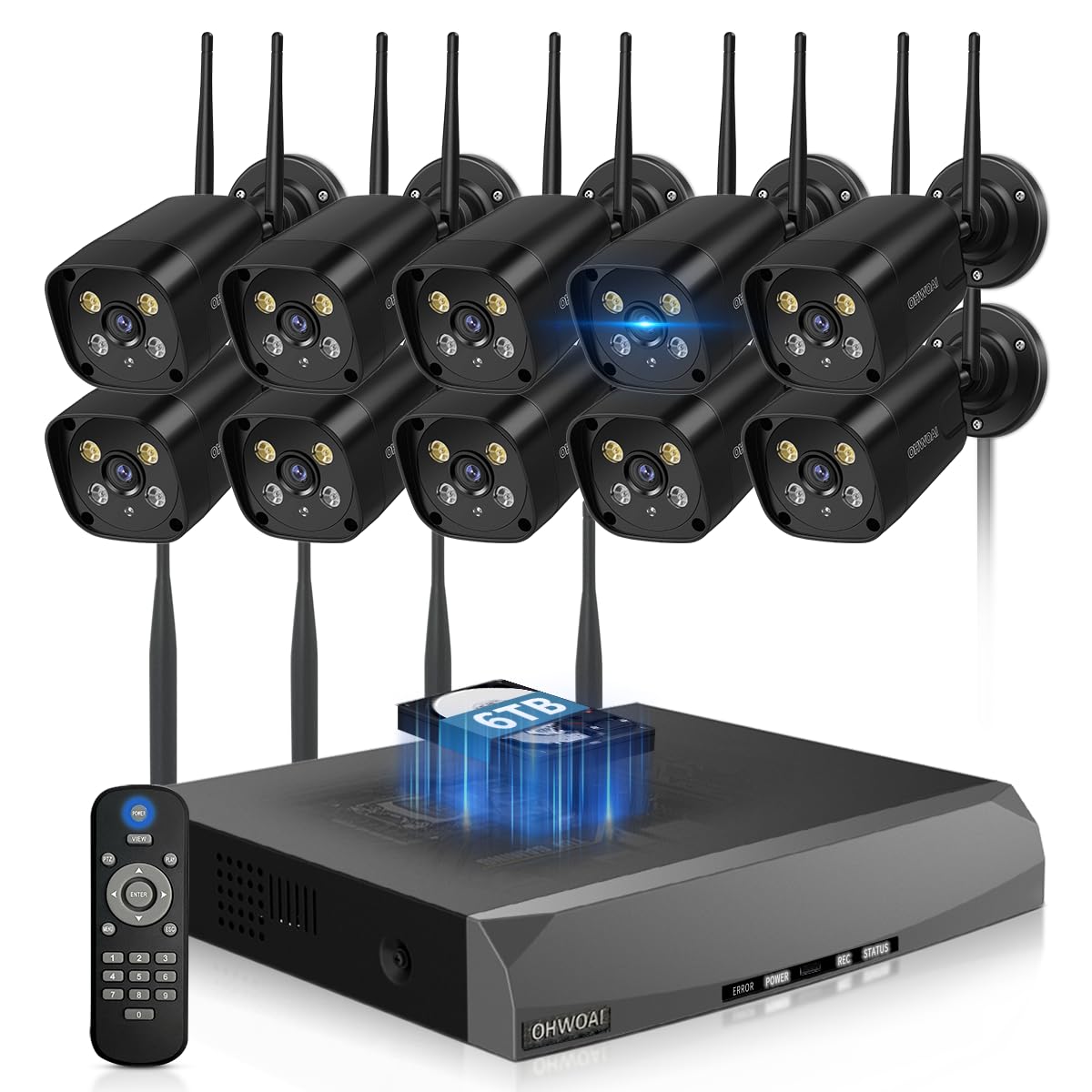 Amazon.co.jp: 【カラー暗視撮影＆投光威嚇】OHWOAI ワイヤレス防犯