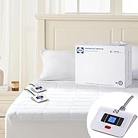 Sealy King Size Heated Mattress Pad: 10 Heat Levels, Dual Controls, 1-12 Hr Auto-Off, Fits 17" Mattresses, Machine Washable 78x80"