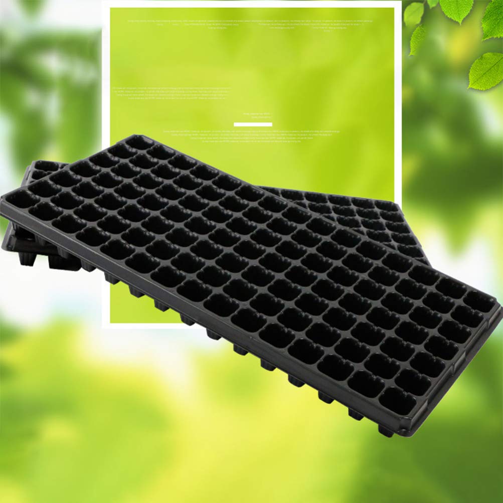 Vassoio Germinazione PVC 105 Celle Fori 10 Pezzi Nero | Giardinaggio Domestico e Balcone, Peso 100g, Struttura per Semina e Crescita Radici