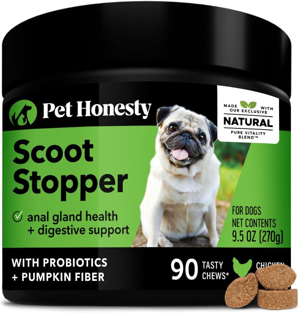 Pet Honesty Scoot Stopper Digestion & Health Supplement for Dogs