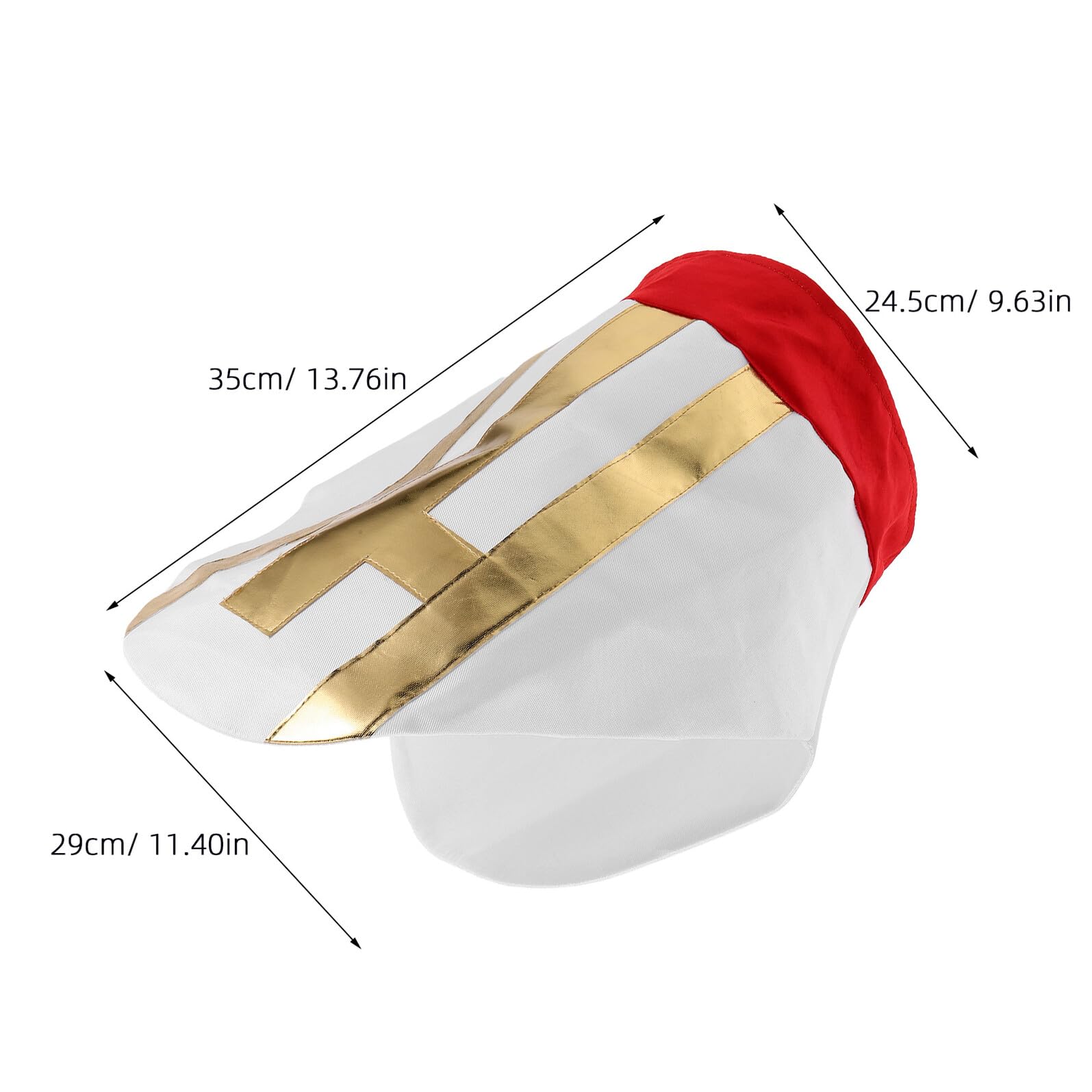 Didiseaon Cappello da Prete da Uomo per Costume da Clero Halloween Copricapo da Cosplay Mitra in Materiale Leggero e Confortevole Accessorio Teatrale per Feste Religiose e