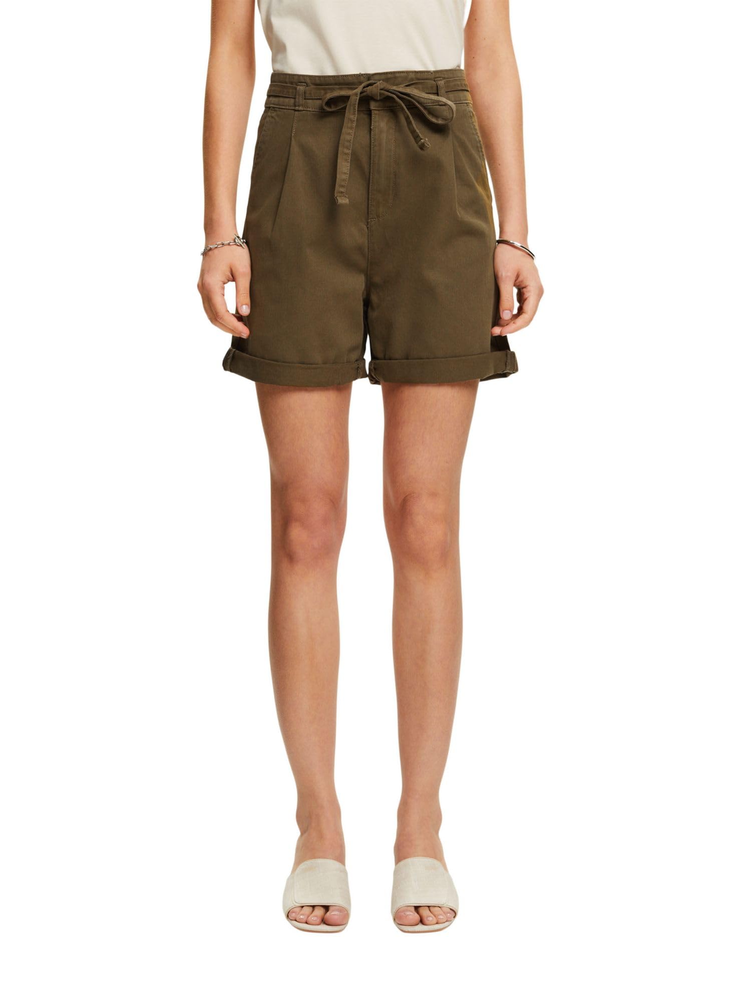 edc by Esprit Women's 992CC1C301 Shorts, 350/KHAKI Green, 34