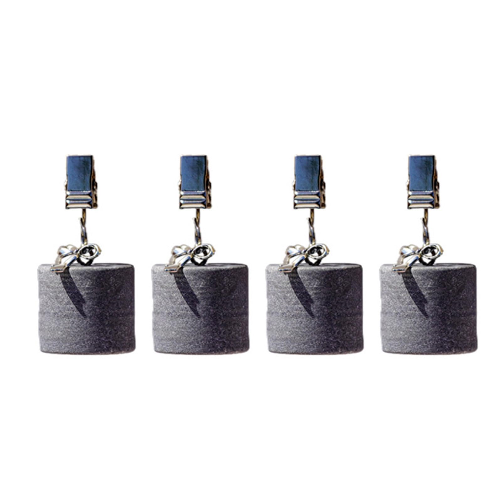 Msioytog Natural Stone Tablecloth Clips Premium Marble Cylinder Weights Stainless Steel Clamps for Home Marble Table Weights