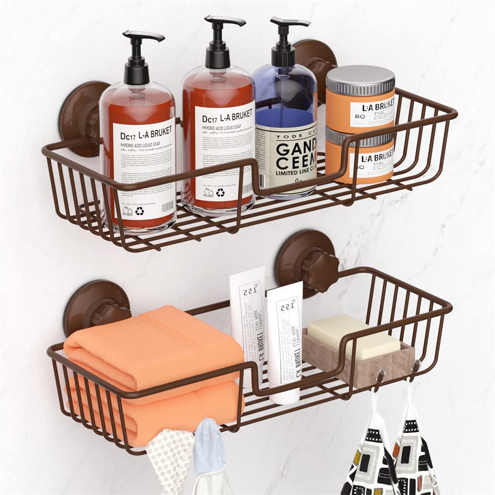 SANNO Suction Cup Shower Caddy Bathroom Caddies Storage Combo Organizer