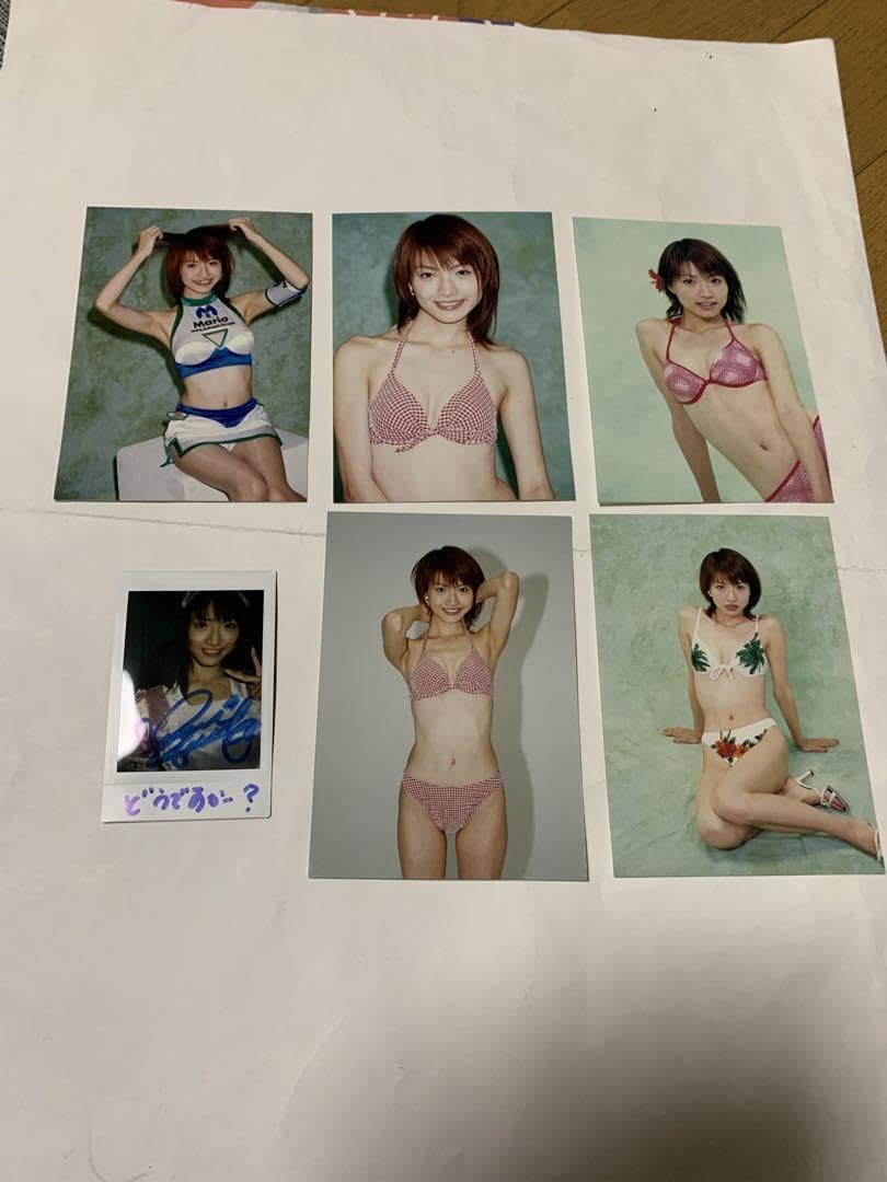 Amazon.co.jp: 安井まな美 直筆サイン入りチェキ 生写真5枚