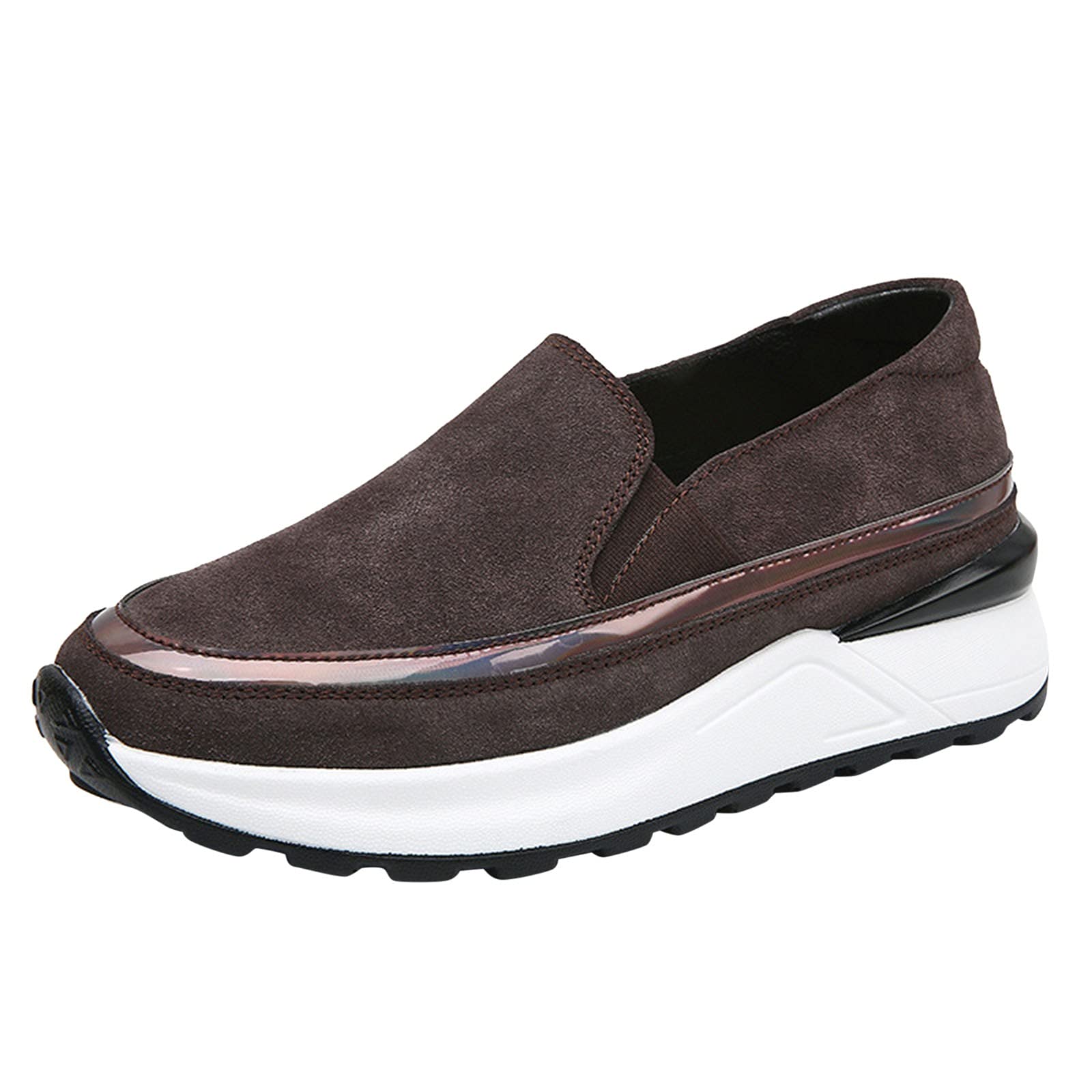 Zapatos casuales para mujer negros de estilo minimalista y diseño deportivo flexible 8