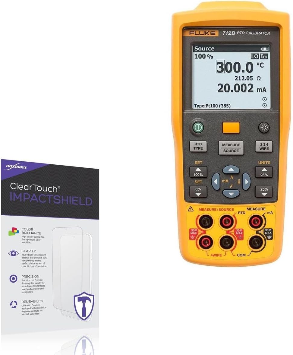 BoxWave Screen Protector Compatible with Fluke 712B RTD - ClearTouch ImpactShield (2-Pack), Impenetrable Screen Protector Flexible Film