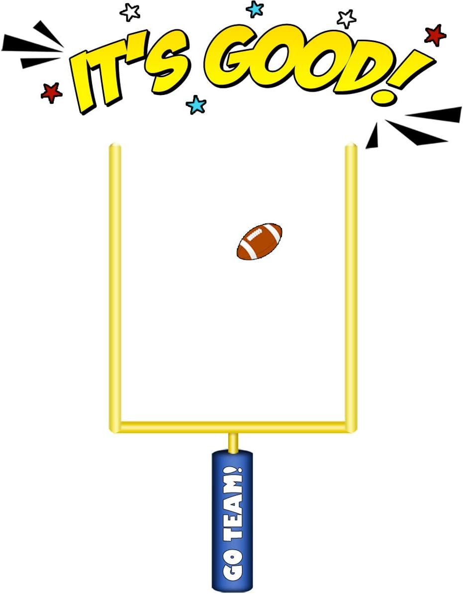 VWAQ Field Goal Post Decal - Football Wall Decals for Boys Room Decor - PAS28 (36H X 28W)