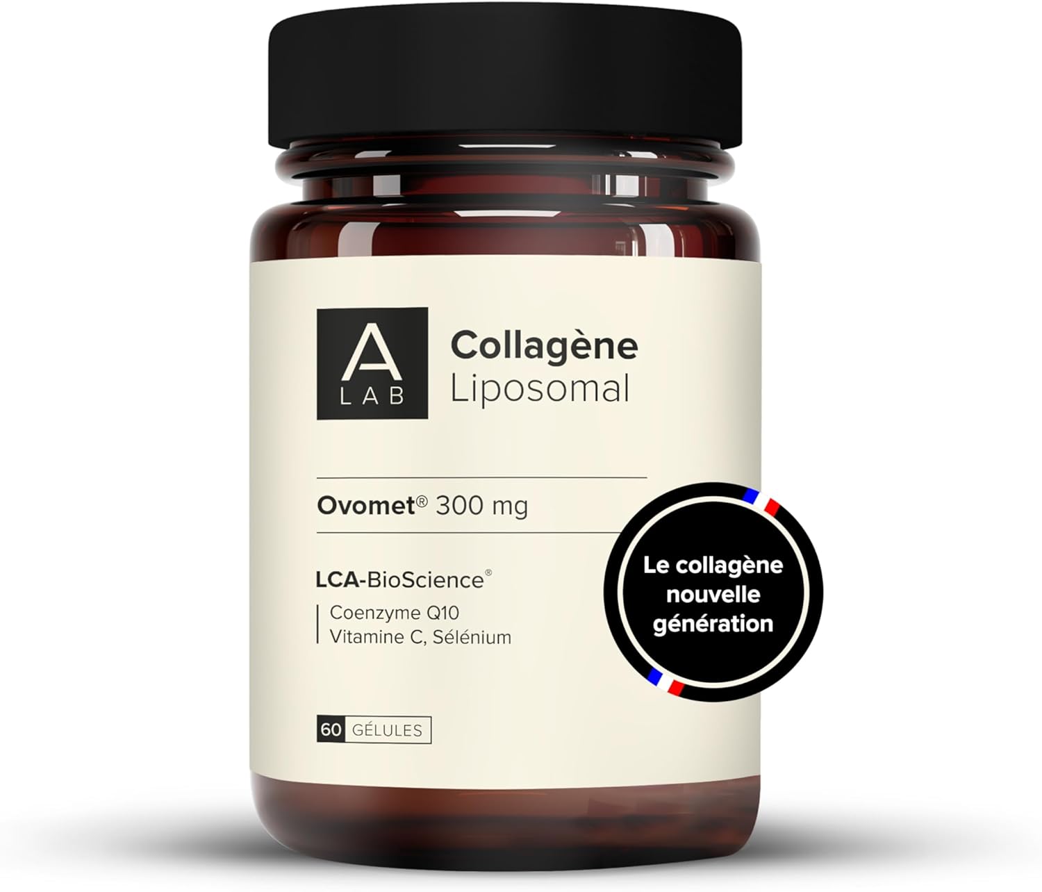 Liposomaal collageen 300 mg – versterkte assimilatie – voedingssupplement tegen veroudering, hydratatie, gewrichten – 15 tot 30 dagen, gemaakt in Frankrijk