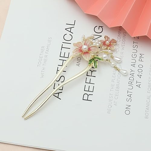 Miniatura 5 de Lily of the Valley - Horquilla con flecos de perlas, delicado disco de flor de mariposa, adorno para el cabello, horquilla para el cabello,