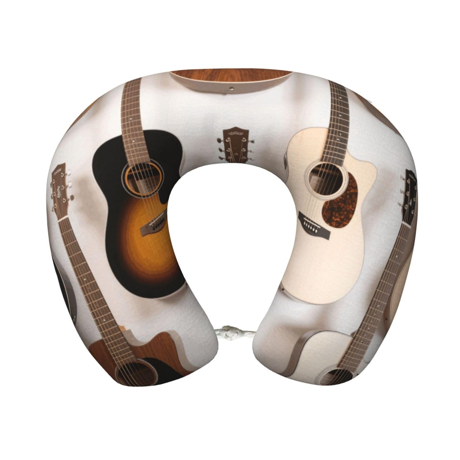 FekiLoot Travel Pillow for Sleeping, Guitars Travel Neck Pillow Comfortable U Shape Memory Foam Neck Rest Support Portable Travel Accessories Suitable for Airplane Car Office