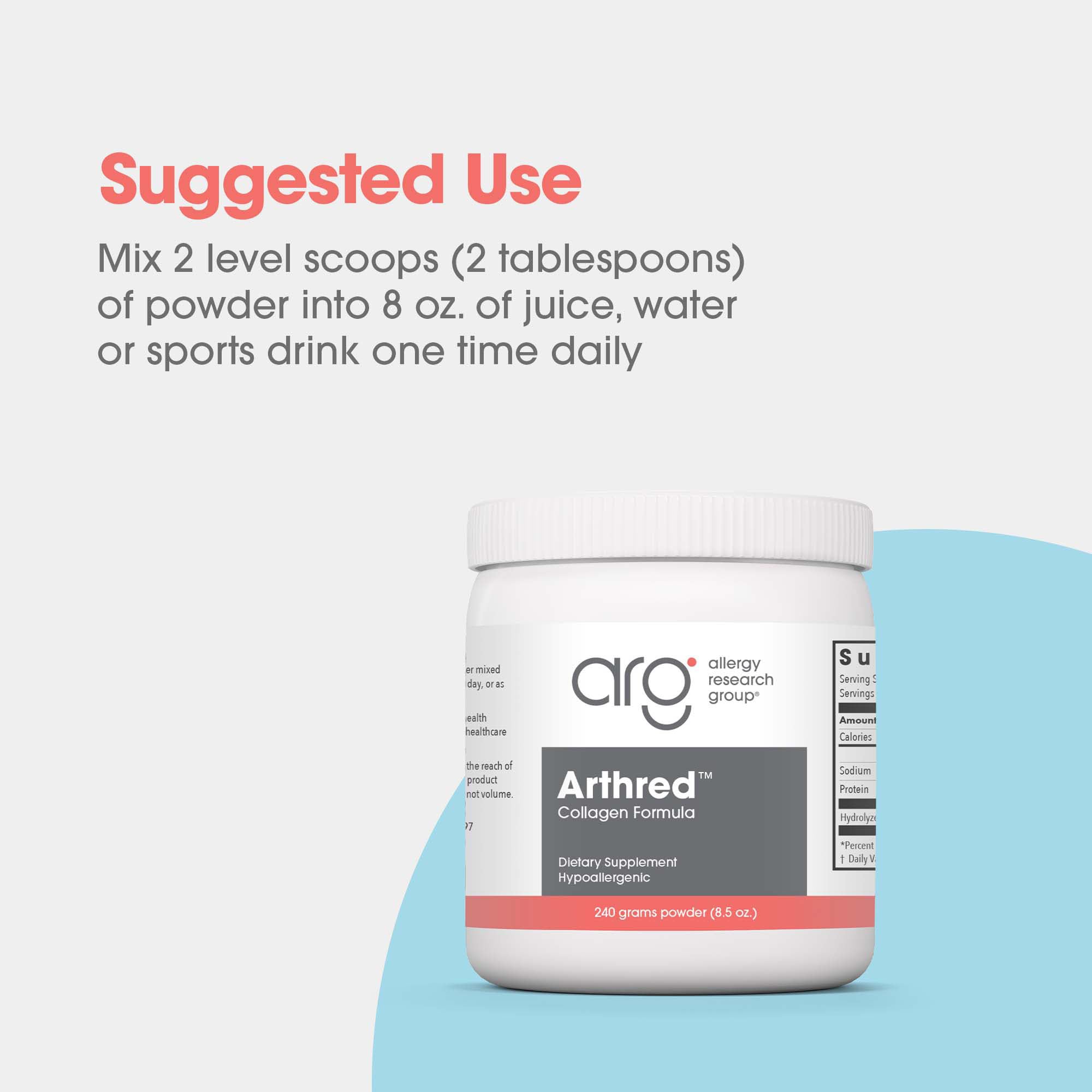 ARG Arthred Collagen Powder, Connective Tissue, 8.5 oz — Amazon image 4
