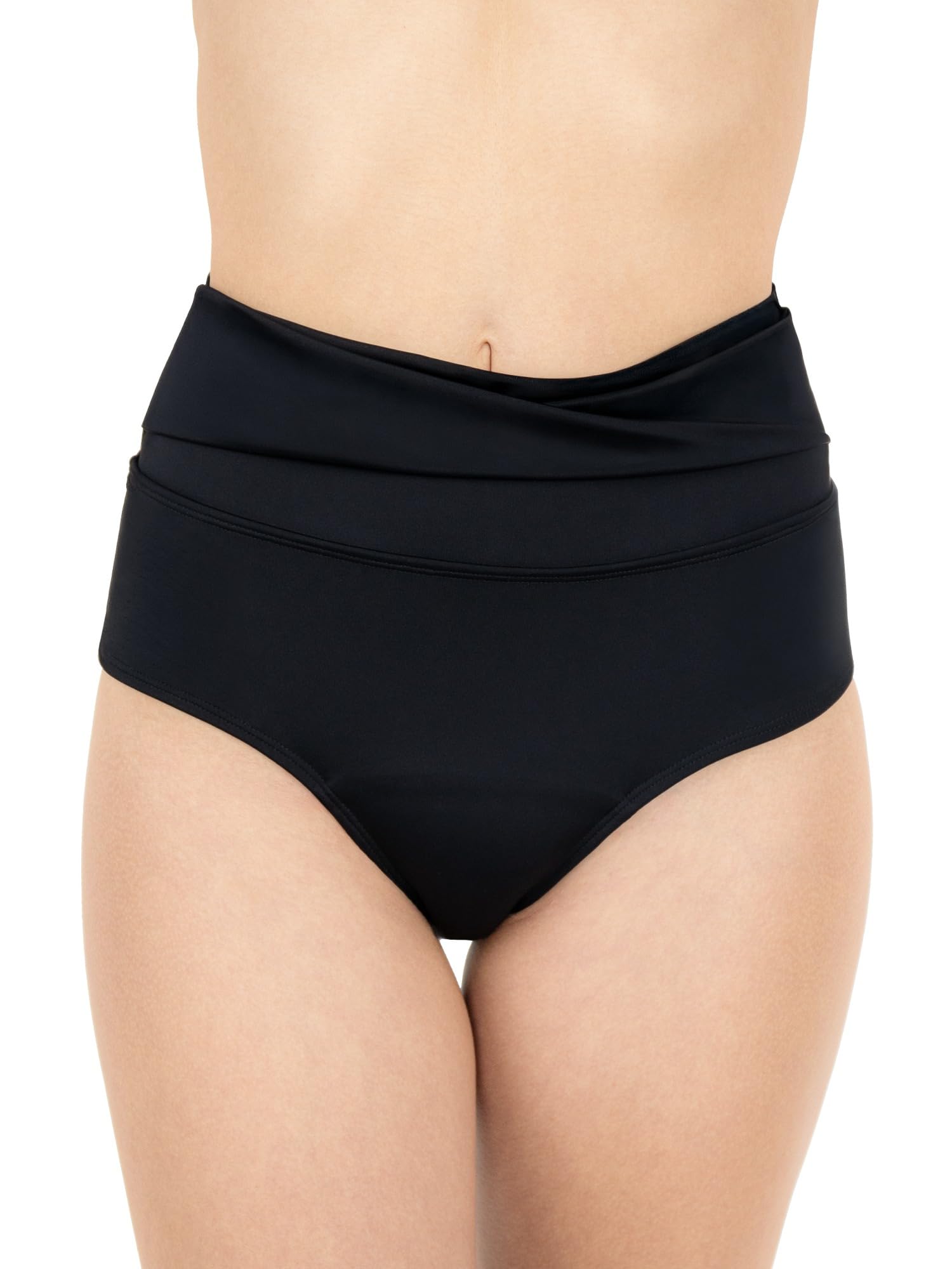MYLILY Bikini in PU a vita alta, colore nero