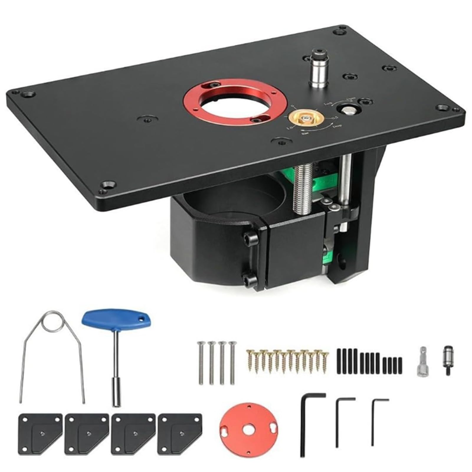 Piastra Inserto Banco Fresa Set, Piastra Di Inserimento Del Tavolo Del Router, Ascensore Router, Tavolo di Sollevamento, Router Lift Trimming Machine Invertito Tavolo, per La Lavorazione del Legno