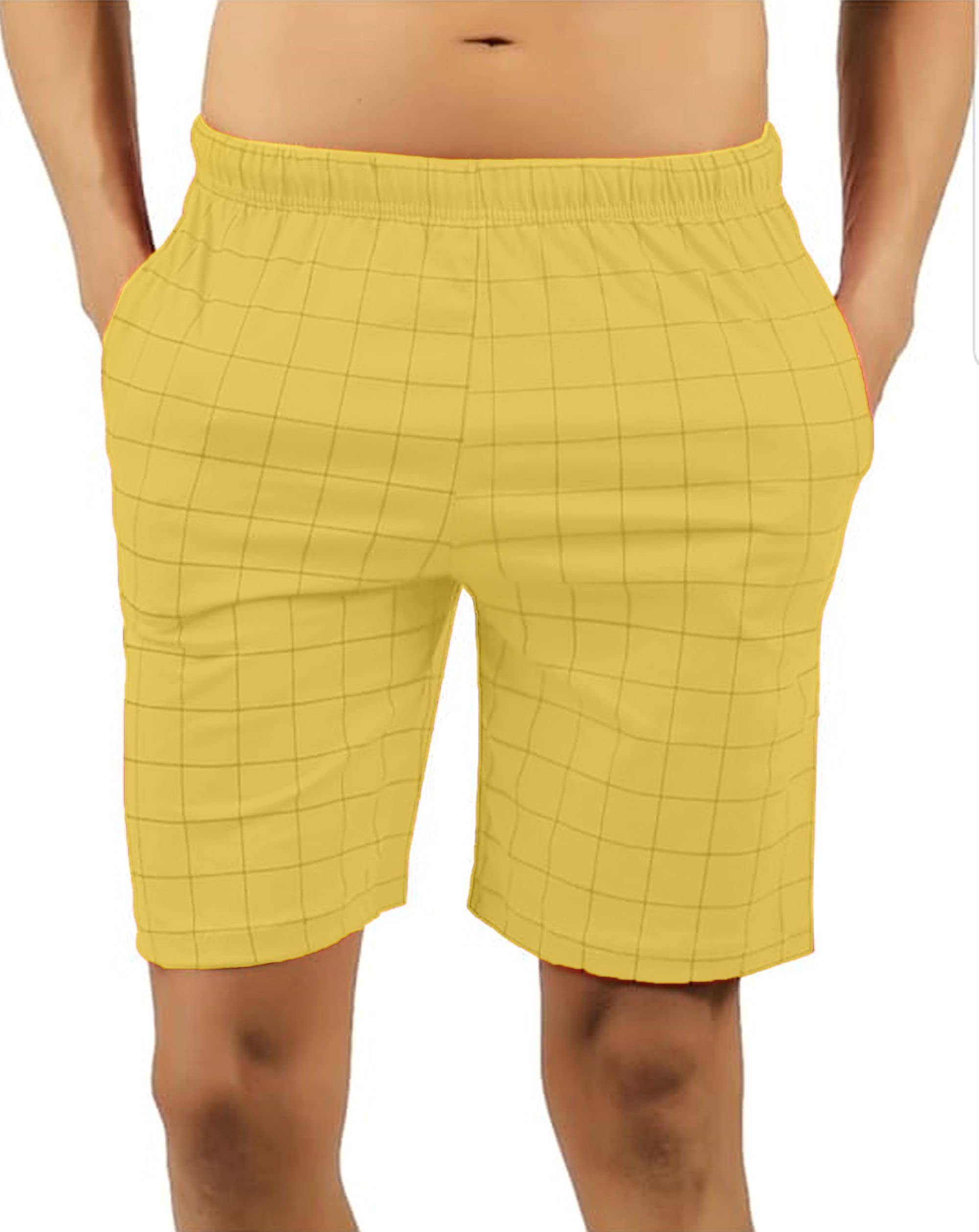 Gadgets Appliances Mens Running Shorts,Workout Running Shorts for Men Shorts Gym Yoga Outdoor Sports Shorts (Pack of 1) Light Yellow