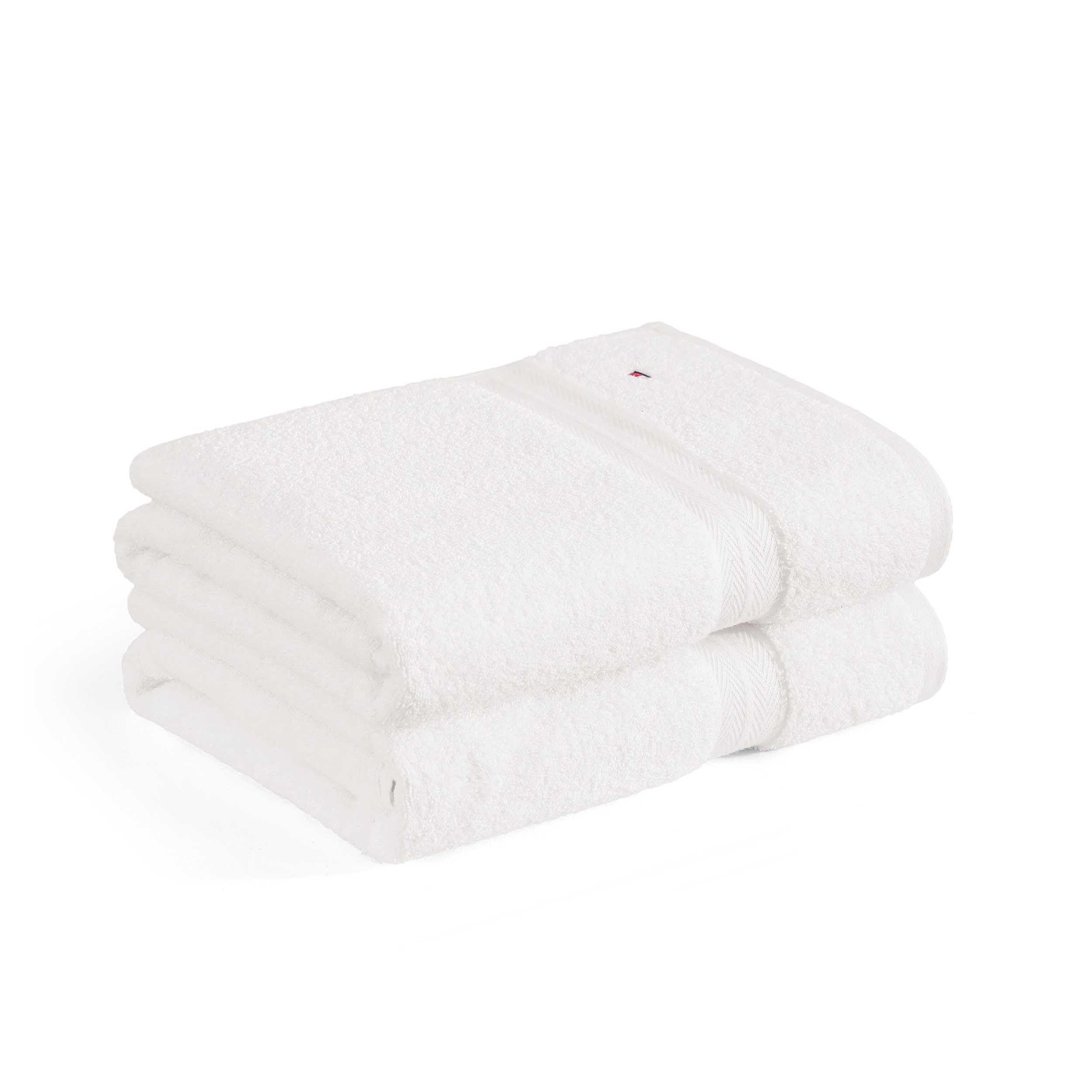 Tommy Hilfiger - Bath Towel Set Absorbent Cotton Terry with Zero Twist Medium Weight Oeko-Tex Certified Modern American