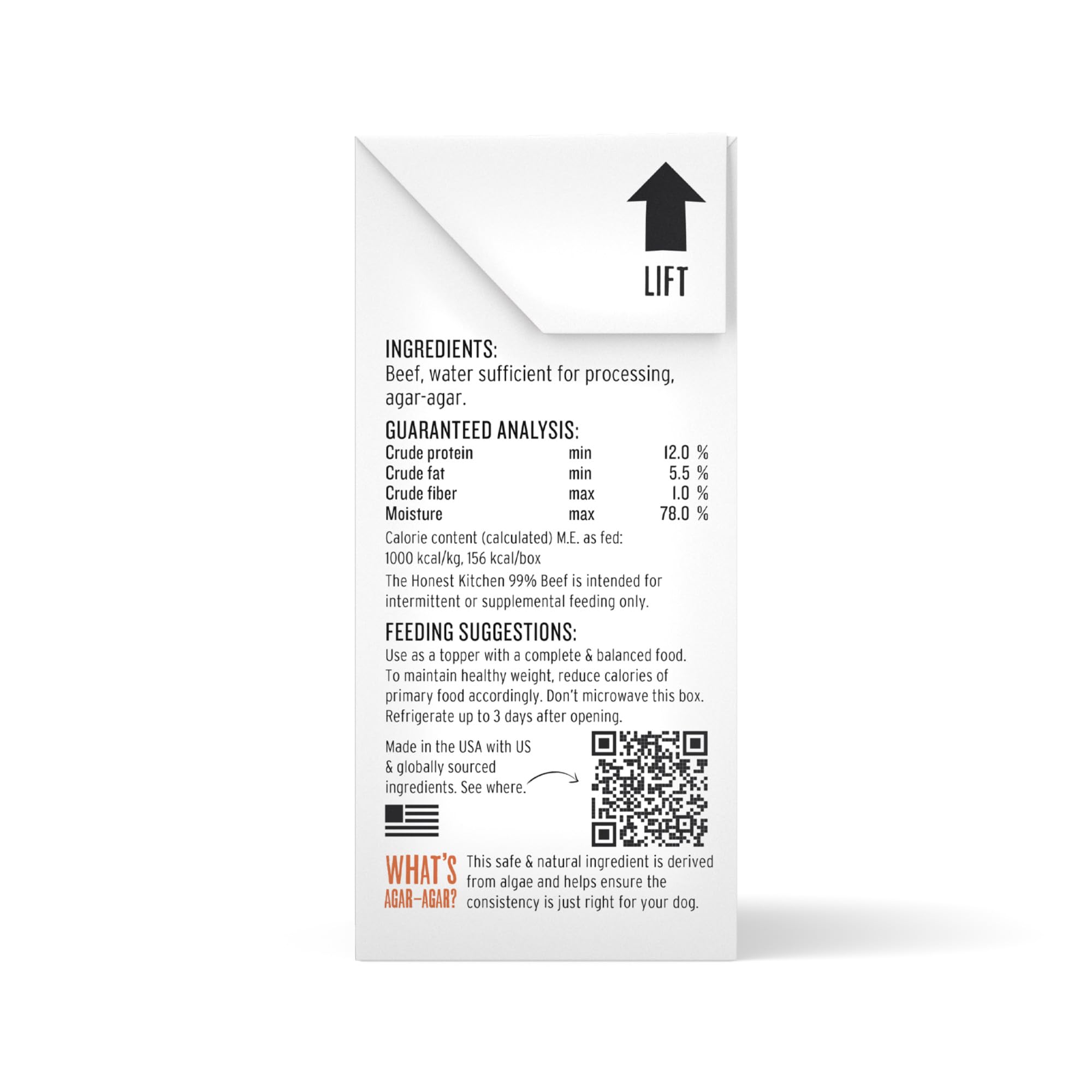 The Honest Kitchen Human Grade Meal Booster: 99% Beef Dog Food Topper 5.5 oz Pack of 12 product thumbnail 5