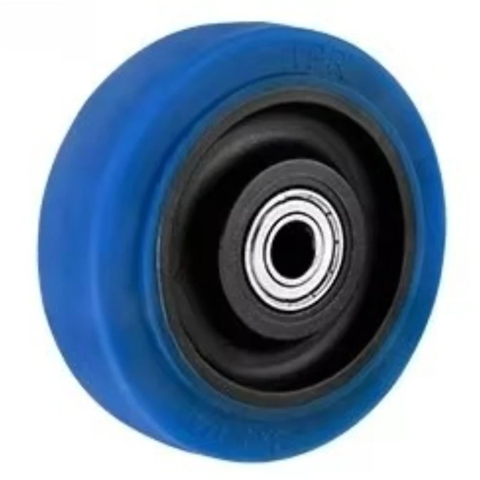1/4 Pezzi 3 "/4"/5 "Ruote in Acciaio Inossidabile 304 Blu Medio TPR Doppio Albero in Gomma Ruota Silenziosa Universale 300KG(Brake,4 Inch 1pc)