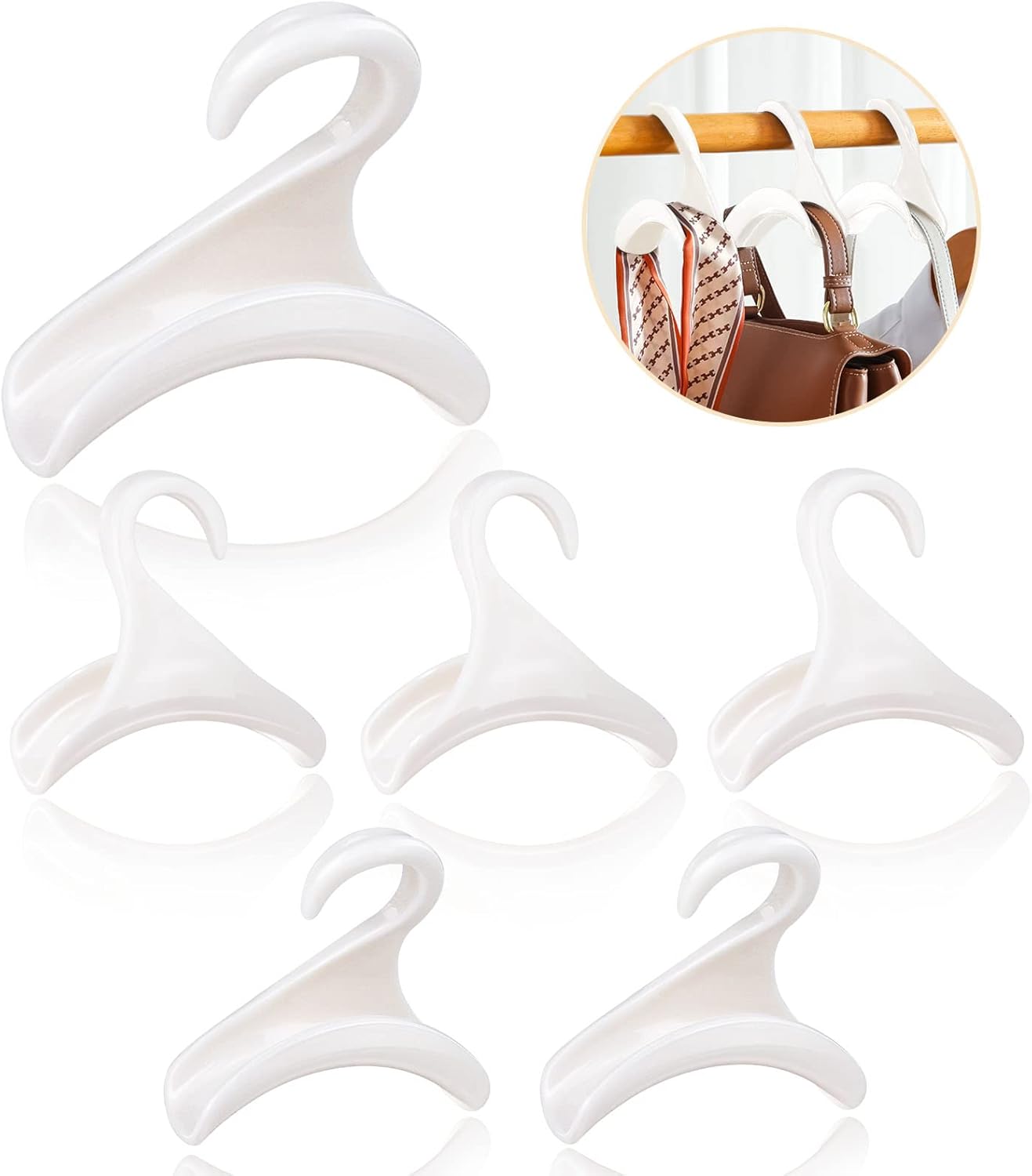 6PCS Purse Handbag Hanger Hooks for Closet, Handbag
