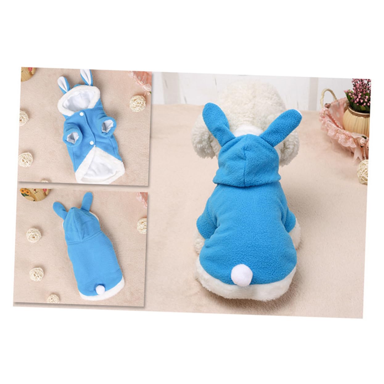 SUPVOX 3 Pz felpe per cani bunny conigli vestiti per cani barile di targhetta per animali domestici vestiti invernali per animali domestici panno per cani Natale capi di abbigliamento