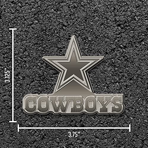 Image of Rico Industries NFL Football Standard Oval Antique Nickel Auto Emblem for Car /Truck /SUV