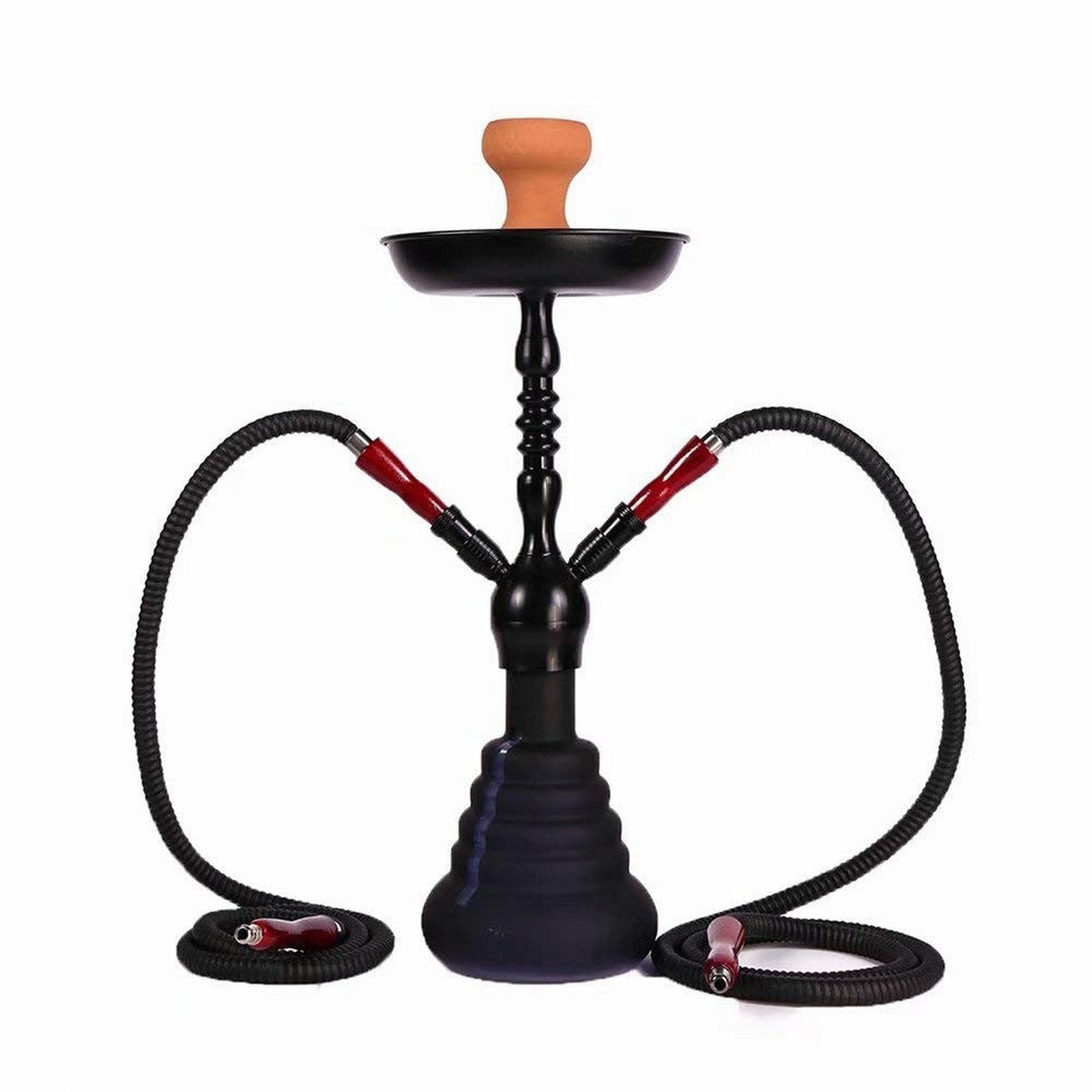 Set Di Narghilè In Vetro Da 55 Cm Con 2 Tubi Flessibili E Accessori Per Narghilè Con 2 Tubi Flessibili E Accessori Per Narghilè Per Caffè, Famiglie E Bar, Feste