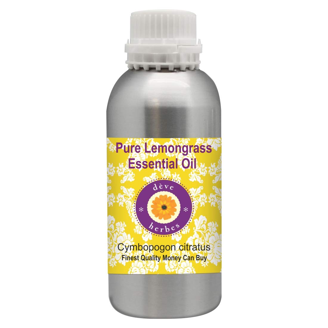 Deve Herbes Olio essenziale di citronella (Cymbopogon citratus) 100% naturale qualità terapeutica distillata a vapore.