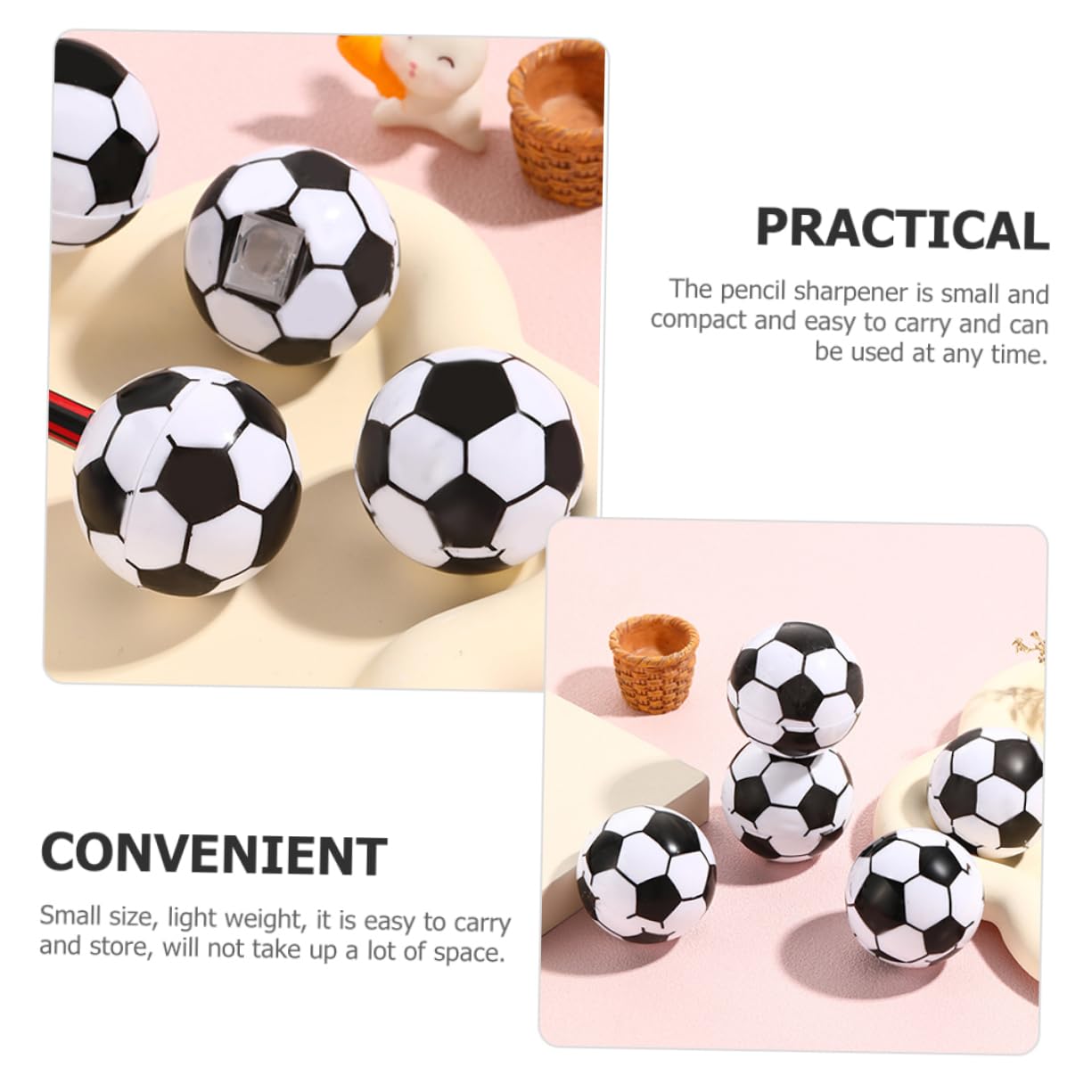 Uonlytech 4 Set Temperamatite Manuale Calcio Accessorio Per Design Compatto E Leggero Per Scuola E Ufficio 20 Pezzi*4