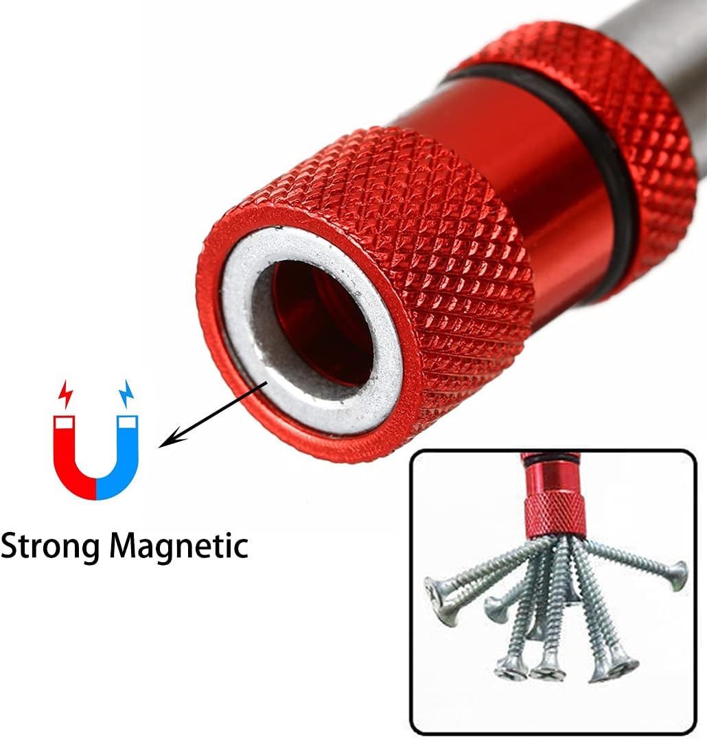 Saipor 2pcs Adjustable Screw Depth Screwdriver Bit Holder Magnetic Steel Screwdriver Drywall Bit 1/4 Inch Hex Shank with S2 Phillips 2 Screw Driver Bits - Image 5