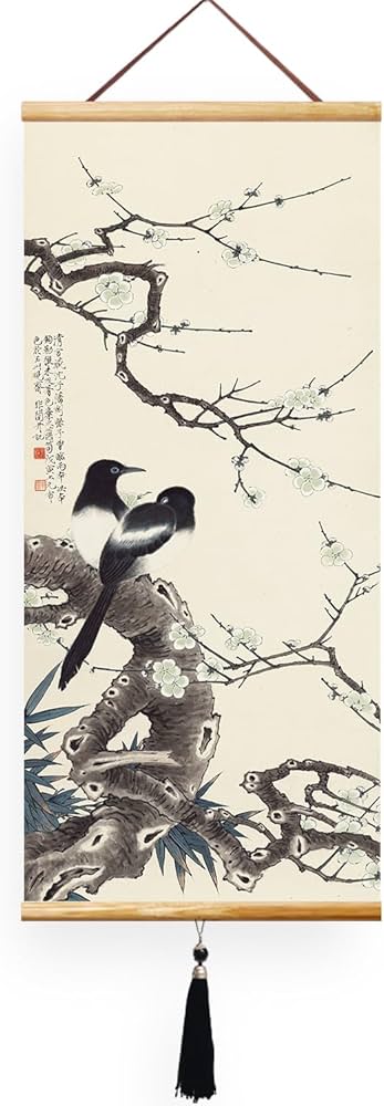 EAPEY Prints Chinese Scroll Hanging Japanese Wall Art Decor Home