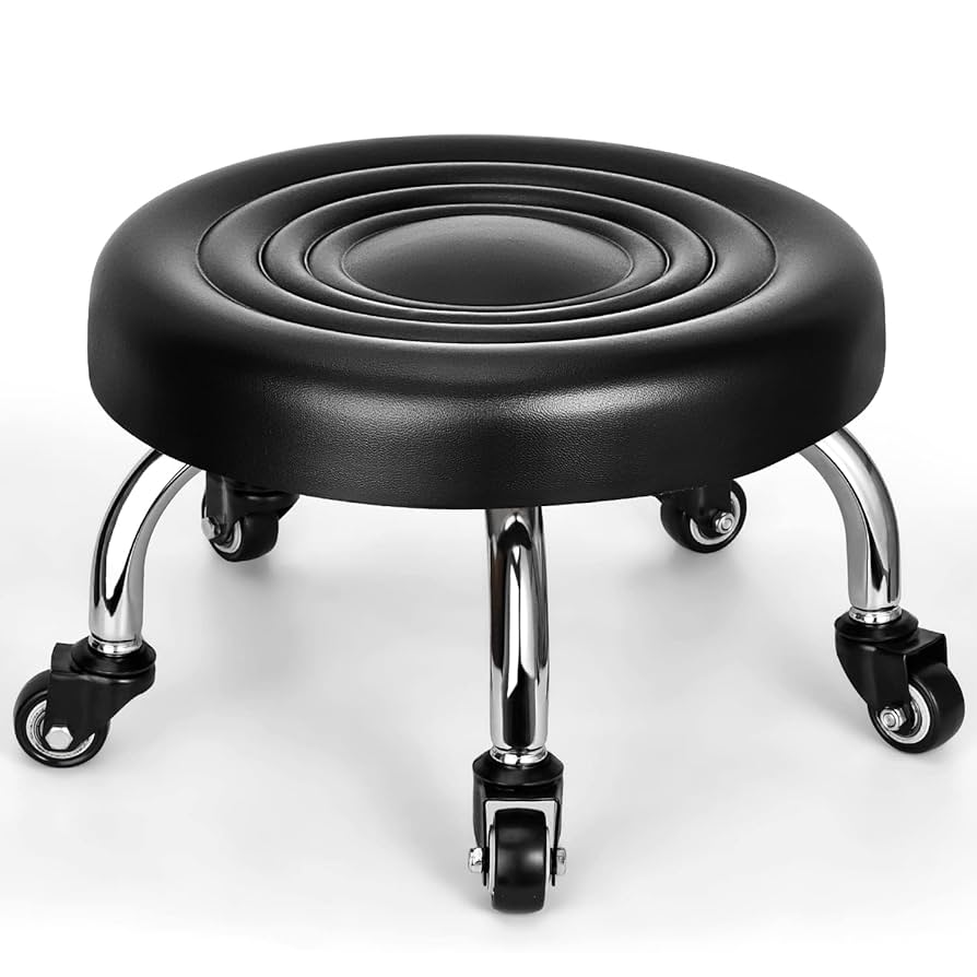 Amazon.com: FLOLXNB Low Rolling Stool, Low Stool with Wheels