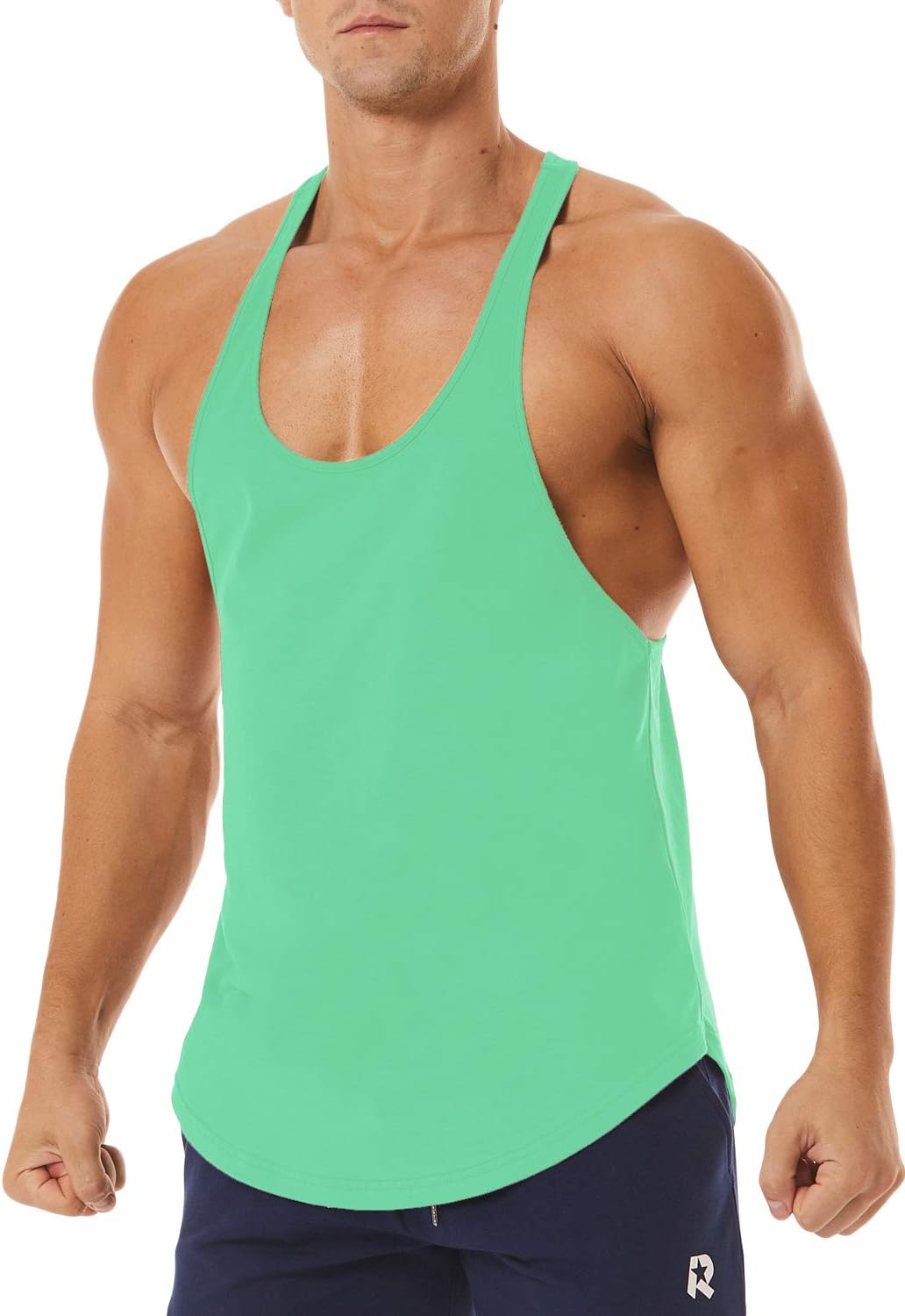 Men's Workout Quick Dry Soft Gym Bodybuilding Stringer Tank Tops - Image 5