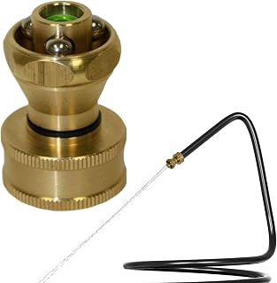 YAFIYGI Brass Strong Shot Nozzle High Pressure Water Hose Attachment for Garden and Boat Washing Adjustable Twist Sprayer Powerful Washer Nozzle for Car Wash and Outdoor Watering Tasks