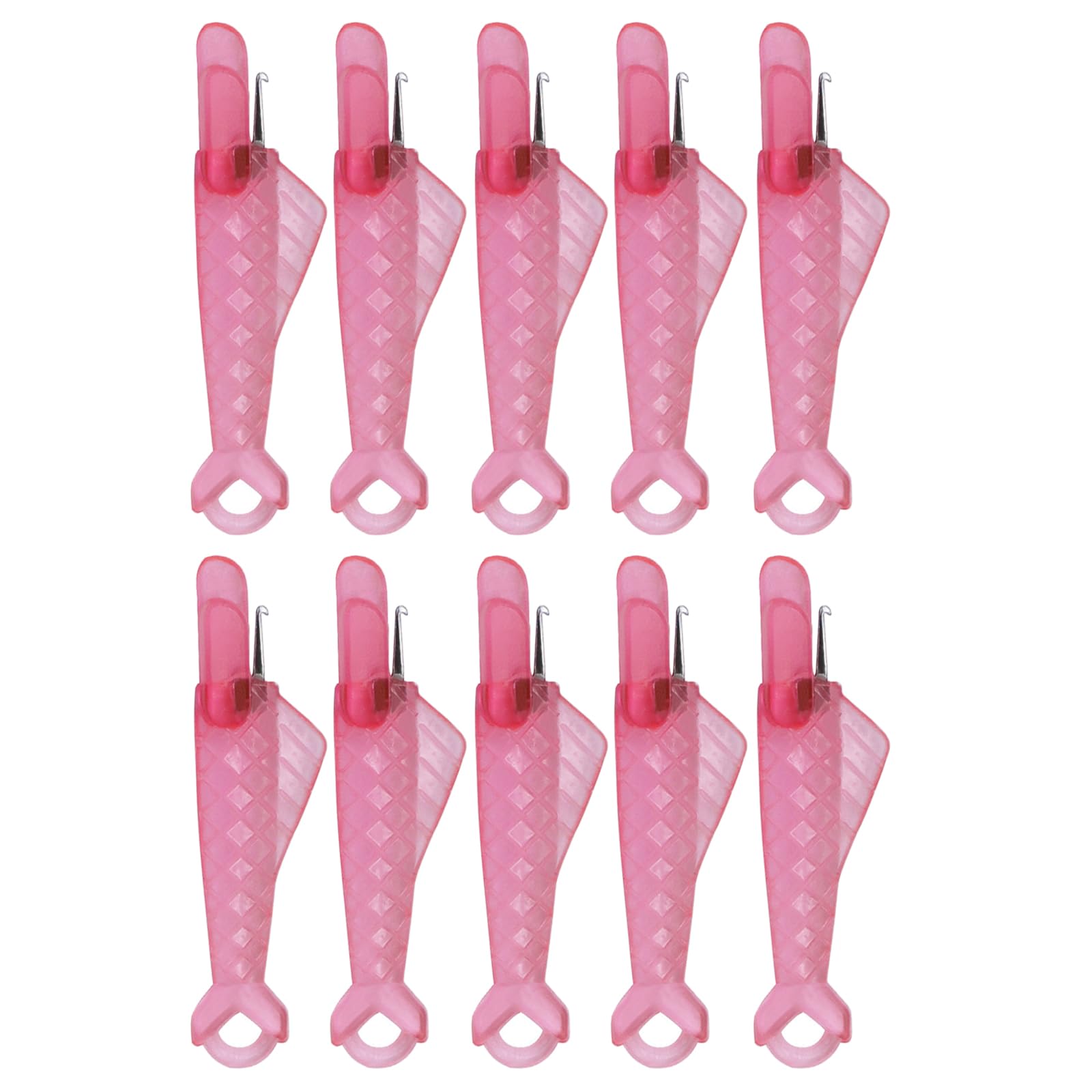 hogtnd 10pcs Sewing Machine Needle Threader Fish Type Quick Embroidery Automatic Needle