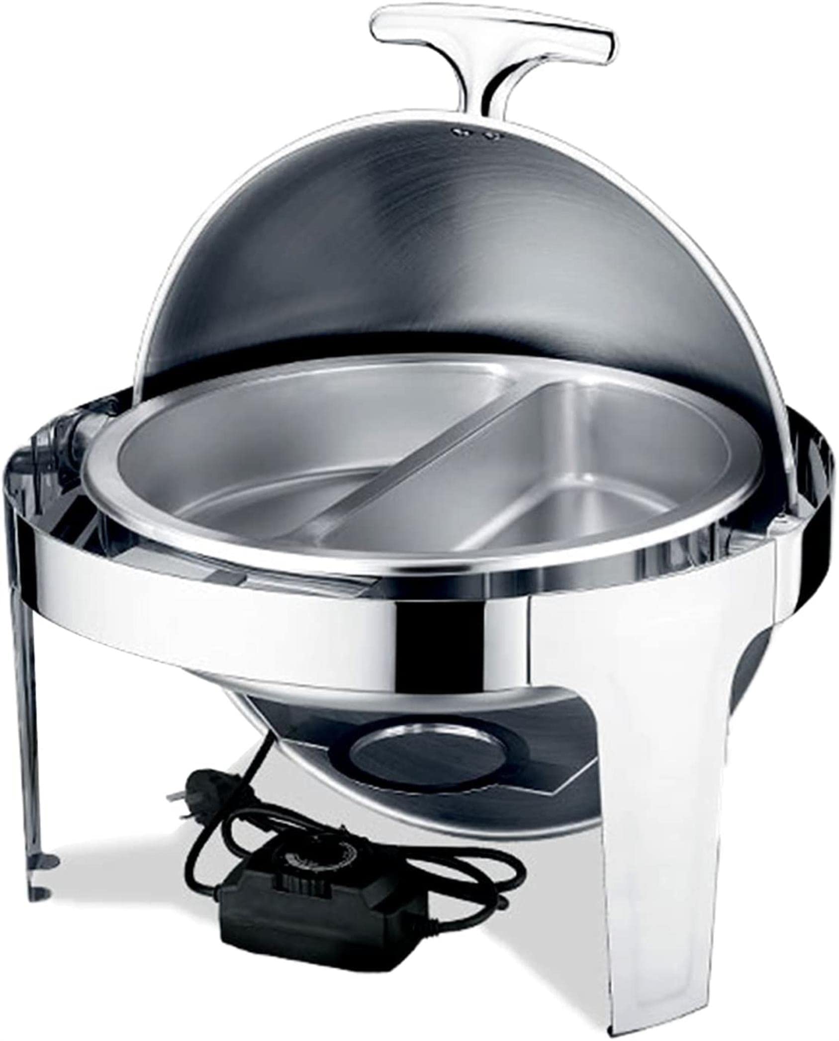 Chafing dish électrique 6 litres marmite chauffante traiteur inox