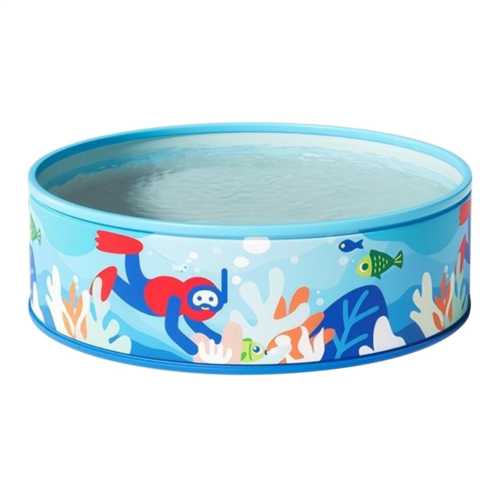 Kid Pool - Kids Swimming Pool, Backyard Pools, Non Inflatable Tear-Resistant Portable Water Play Supplies, Round Kid Pools For Kids Adults Garden Balcony Beach Bathroom Garage