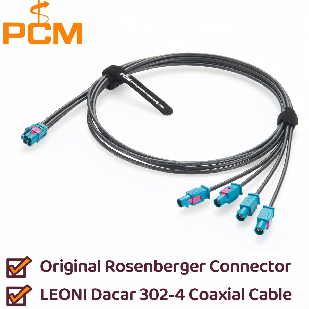 Rosenberger Koaxial-Verlängerungskabel 4-polig Mini FAKRA AMK12D-1M4Z5-Z auf FAKRA 59Z114-000Z GMSL2 FAKRA 1-4F-M (1m)