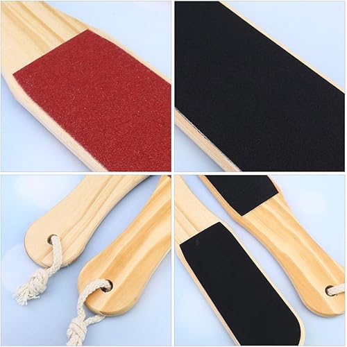 Miniatura 6 de 4 Pcs Double-Sided Wood Foot File Pedicure Tool Callus Remover Foot Scraper Dead Skin Remover and Heel Treatment