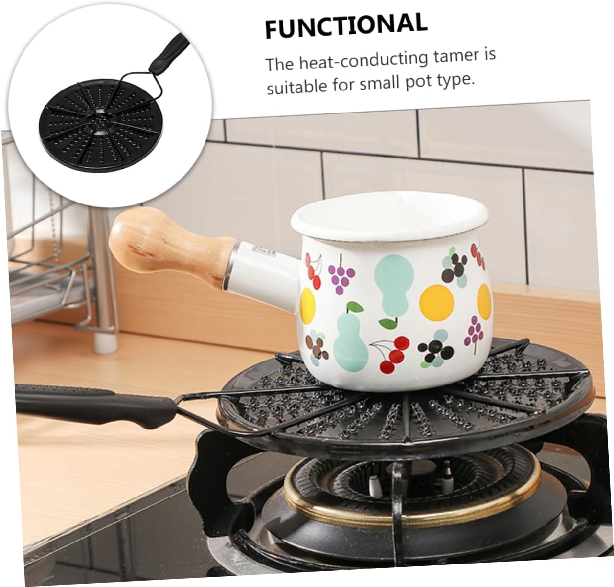 BESPORTBLE Heat Diffuser Plate for Gas Stove Thermal Guide Plate Flame Reducer for Simmering Sauces and Slow Cooking for Espresso Makers and Pots
