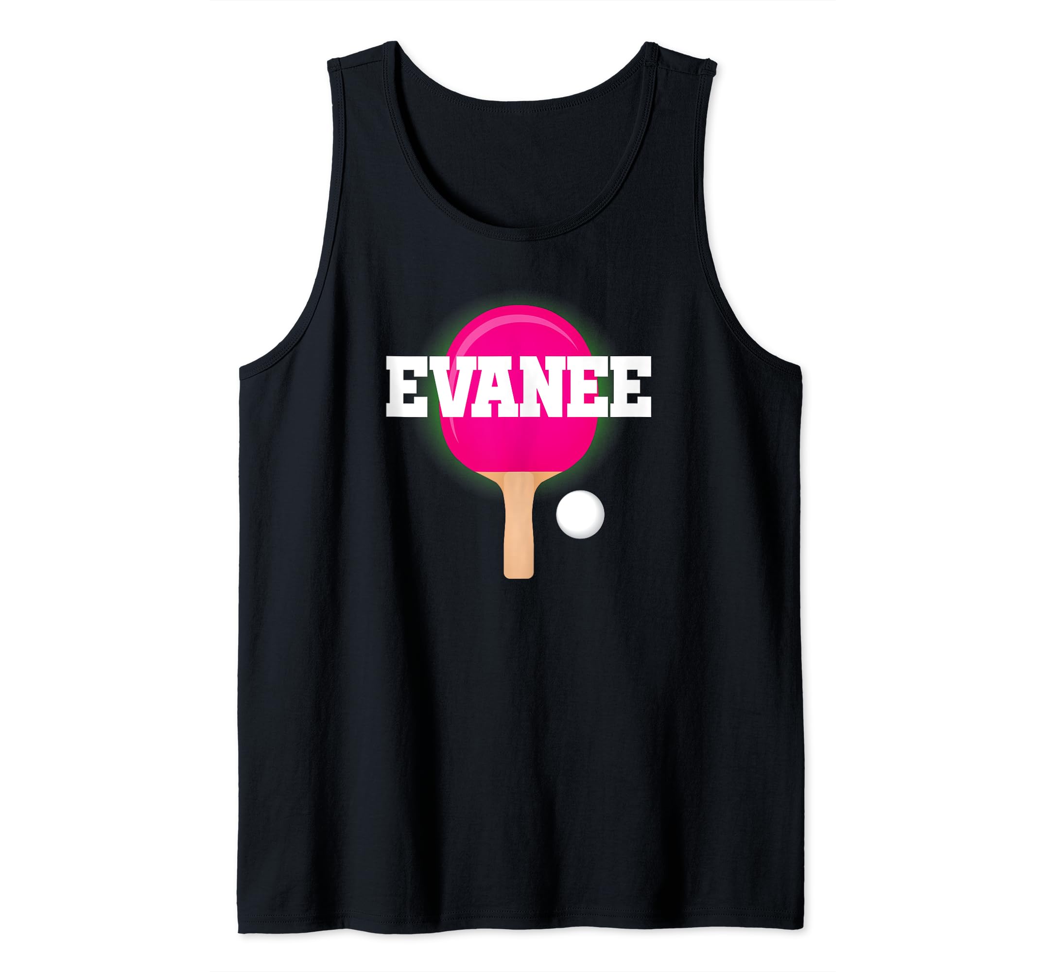 Evanee Name Girls Table Tennis Ping Pong Game Racket Sports Tank Top