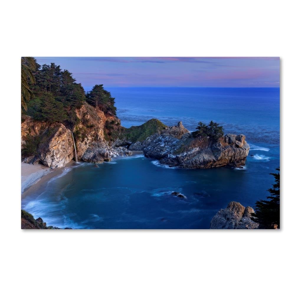 Big Sur McWay Falls by Mike Jones Photo, 22x32-Inch Canvas Wall Art