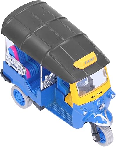 Miniatura 1 de RiToEasysports Triciclo de juguete, tire hacia atrás Triciclo tailandés Simulación Aleación Tuk Tuk Modelo de coche de juguete Juguete Vehículo para