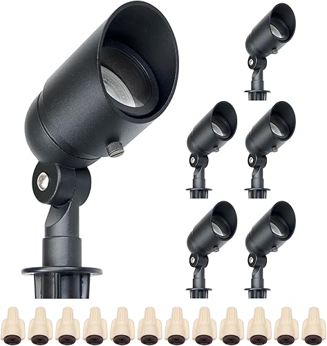 Miniatura 5 de Lumina Lighting Iluminación de paisaje de 5 W, luces de paisaje de 12 V, focos de paisaje de bajo voltaje, blanco cálido, impermeable, para