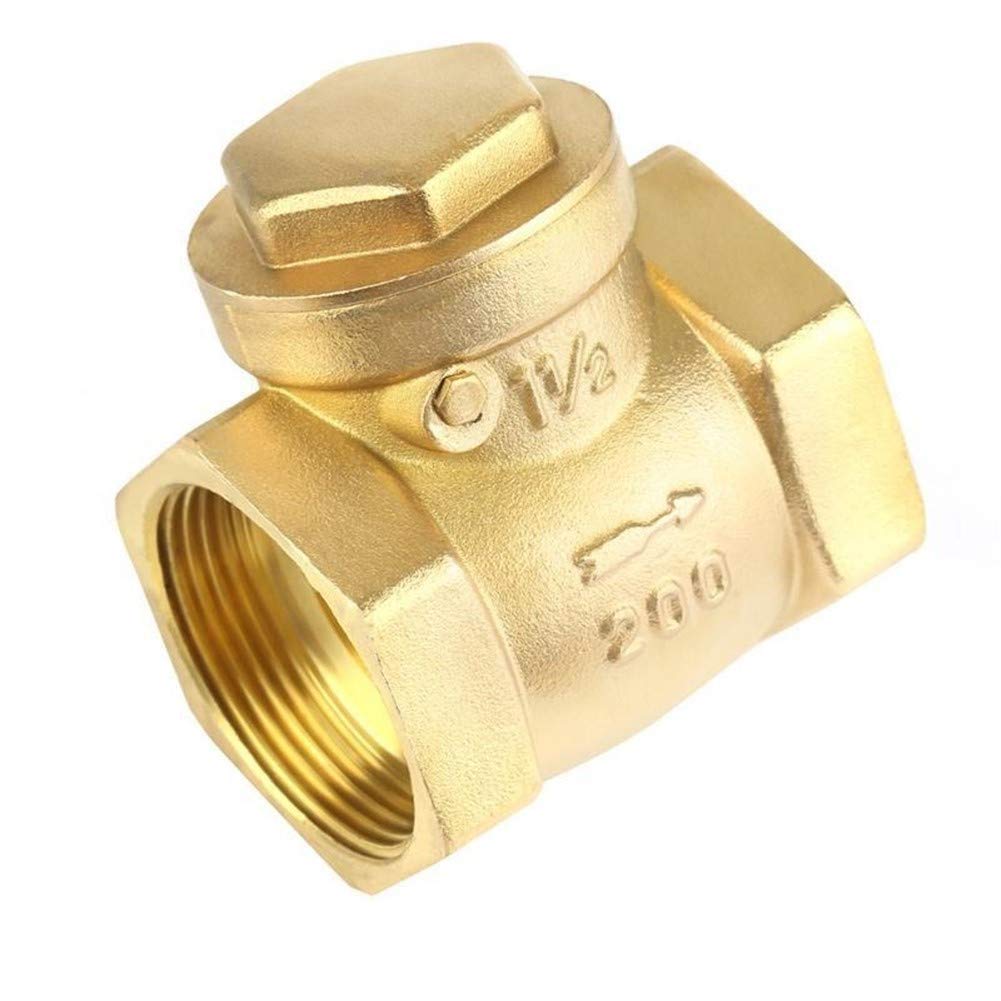 Zawór zwrotny DN40 1-1/2" z mosiężnym gwintem wewnętrznym, 232 PSI, zapobiegający cofaniu się wody.