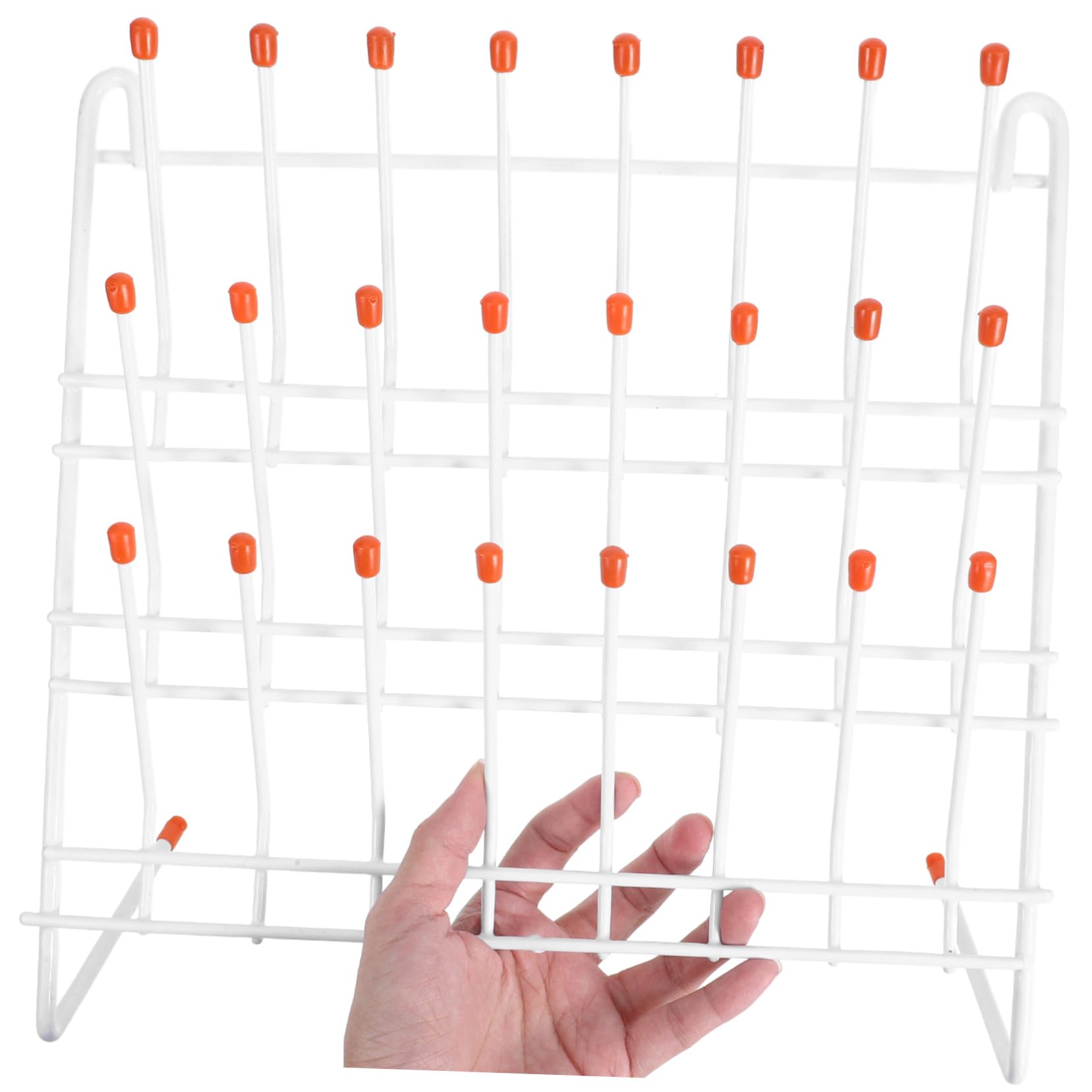 Soporte para Tubos de Ensayo y Vasos de Laboratorio Rack de Secado con Posiciones Resistente y Práctico para Química y Experimentos Científicos